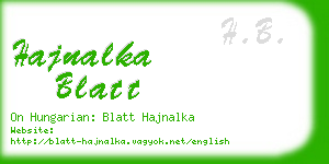 hajnalka blatt business card